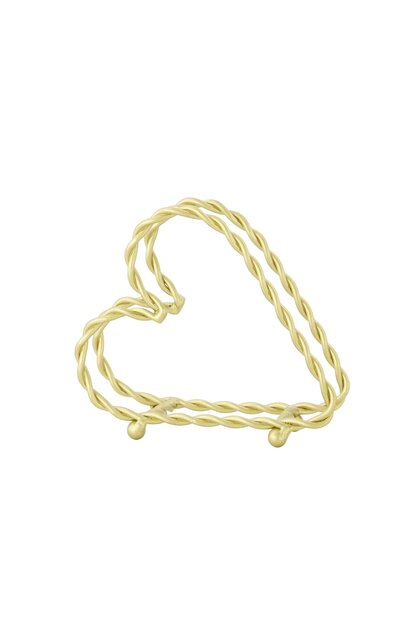 Zusss servetten houder hart shape gold