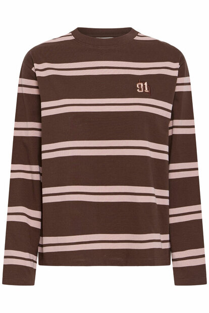 B.Young Raja stripe tshirt fudge stripe