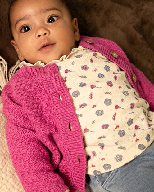 Bess Annette shirt pink flower