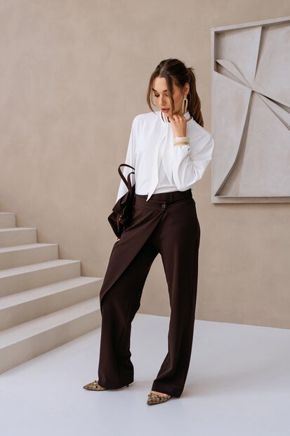 &amp;CO Gabriella pants dark chocolate