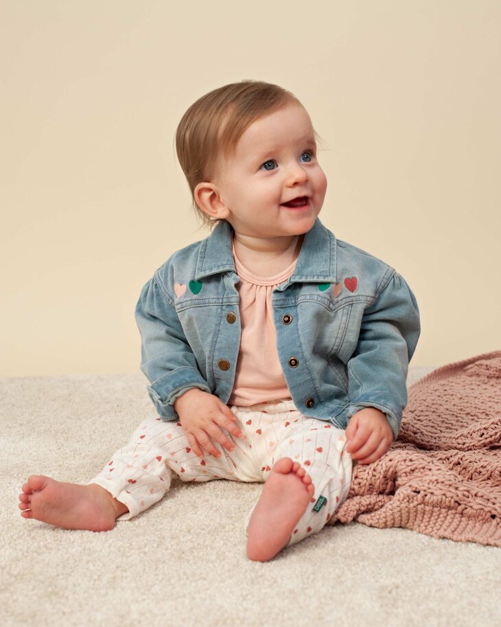 Bess jacket jog denim hartjes