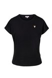 Basic t-shirt hartje zwart