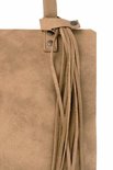 Basic shopper met kwast kaki