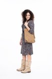 Basic shopper met kwast kaki