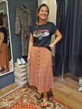 midi rok Joella steenrood