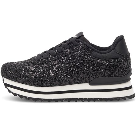 Woden Ronja Plateau glitter/black