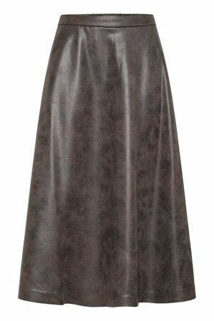 B.Young skirt brown vegan leather mix