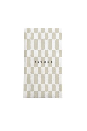 Zusss servetten gezelligheid  wit/zand