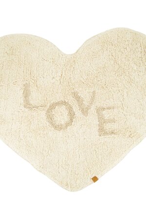 Zusss Badmat Love hartje off white