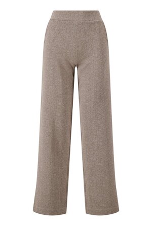 Zusss Jacquard broek beige/off white