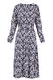 Zusss  Maxi jurk met print  zand/kobaltblauw