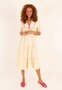 Rebelz jurk inez  beige fuchsia