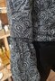 C&S Romana blouse zwart/offwhite