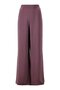 Zusss Wijde satijnen broek aubergine 