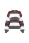 C&S Kool knit pullover grijs/bordeaux/creme